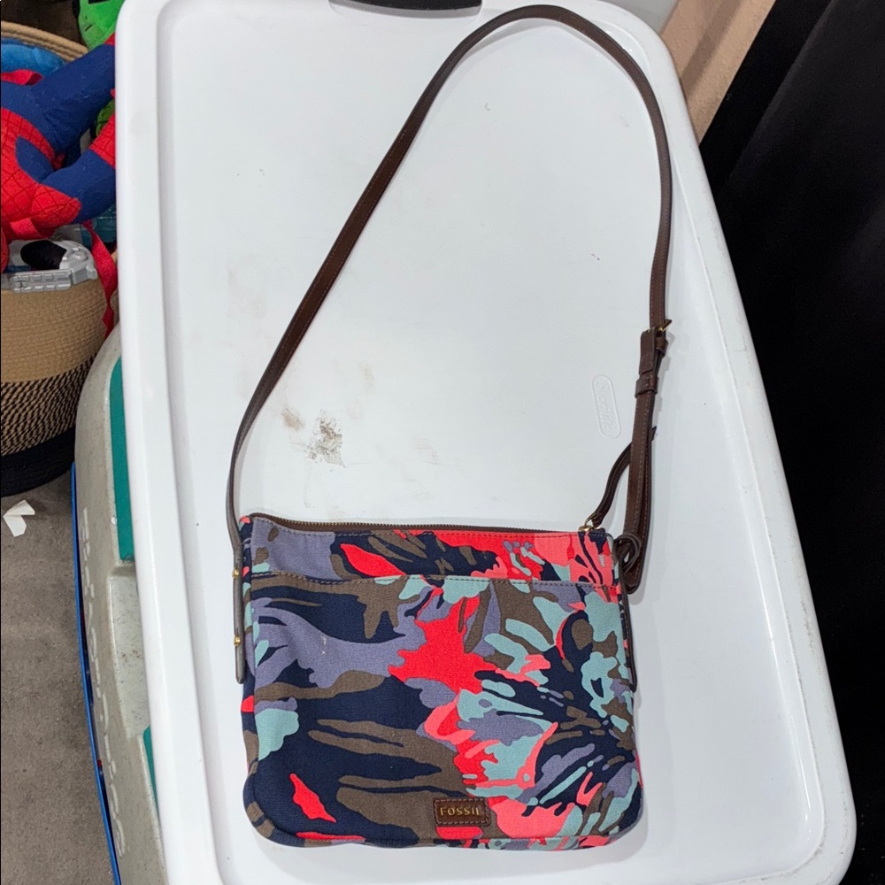 Fossil Colorful Abstract Crossbody Bag